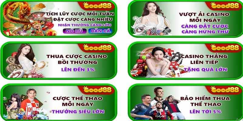 Good88 - Nhà Cái Cực Hot Trên Thị Trường Game Trực Tuyến 11 Tổng hợp chương trình khuyến mãi đang hot