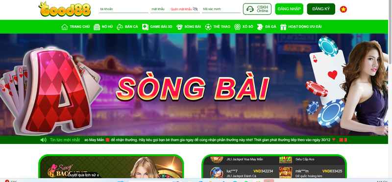 Live Casino tại nhà cái Good88 không ngừng cải tiến và phát triển giao diện